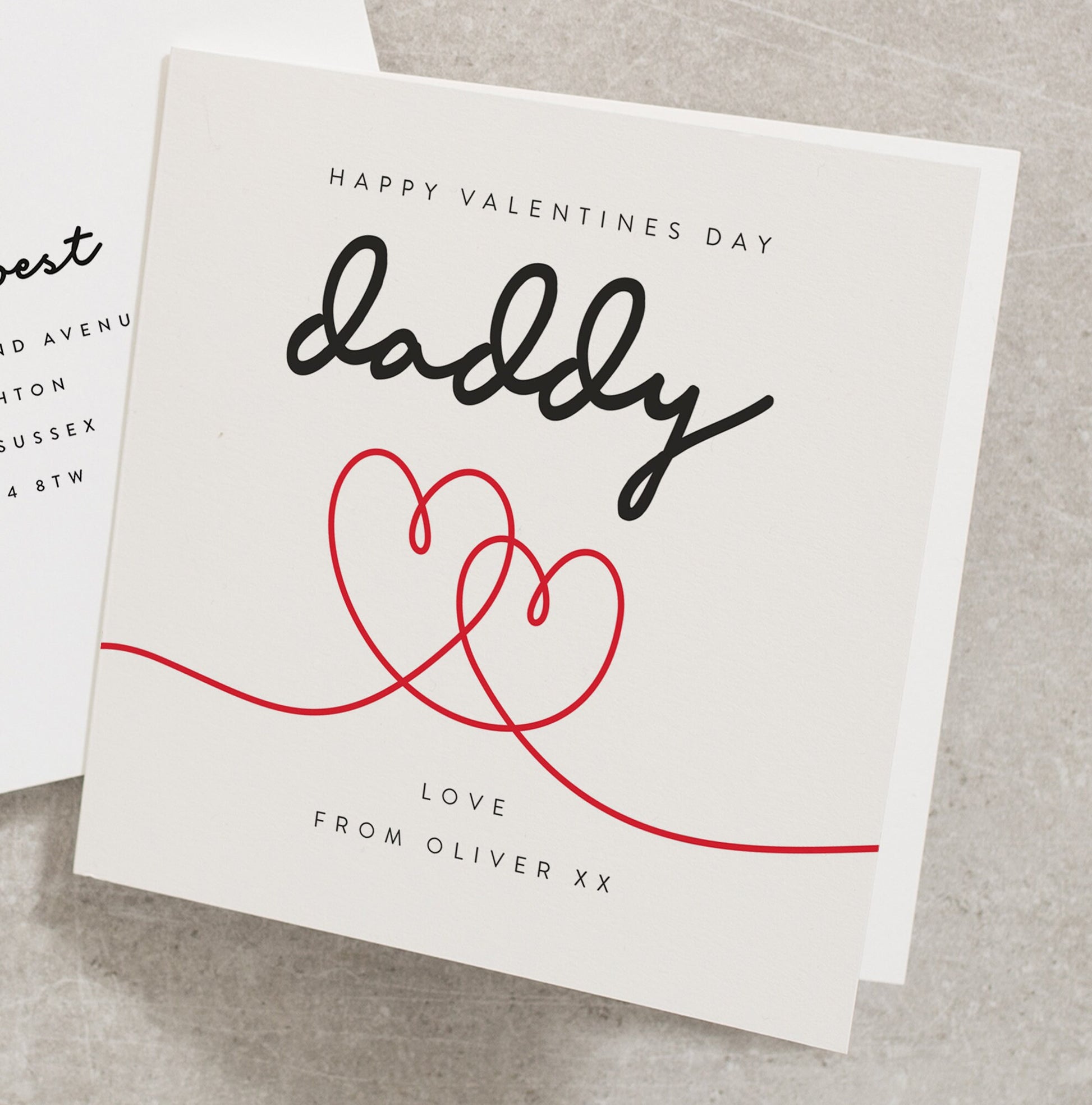 Daddy To Be Valentines Day Card, Happy Valentines Day Daddy Love From Bump, Daddy To Be Valentines Card, Valentines Card From Baby VC113