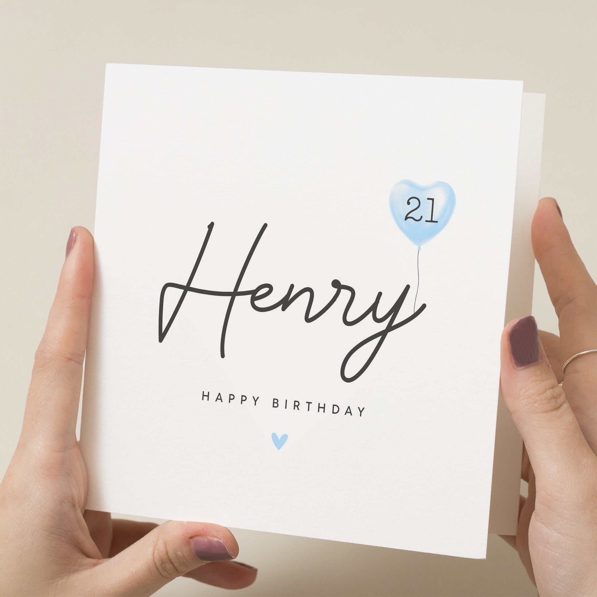 21st Birthday Card For Him, For Son, Happy Twenty First Birthday Card, Personalised Birthday Card, 21st Birthday Card Husband, Friend