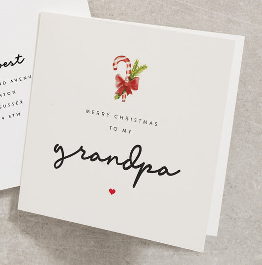 Grandpa Christmas Card, Christmas Card For Grandpa, Christmas Grandpa Card, Grandad Christmas Card CC296