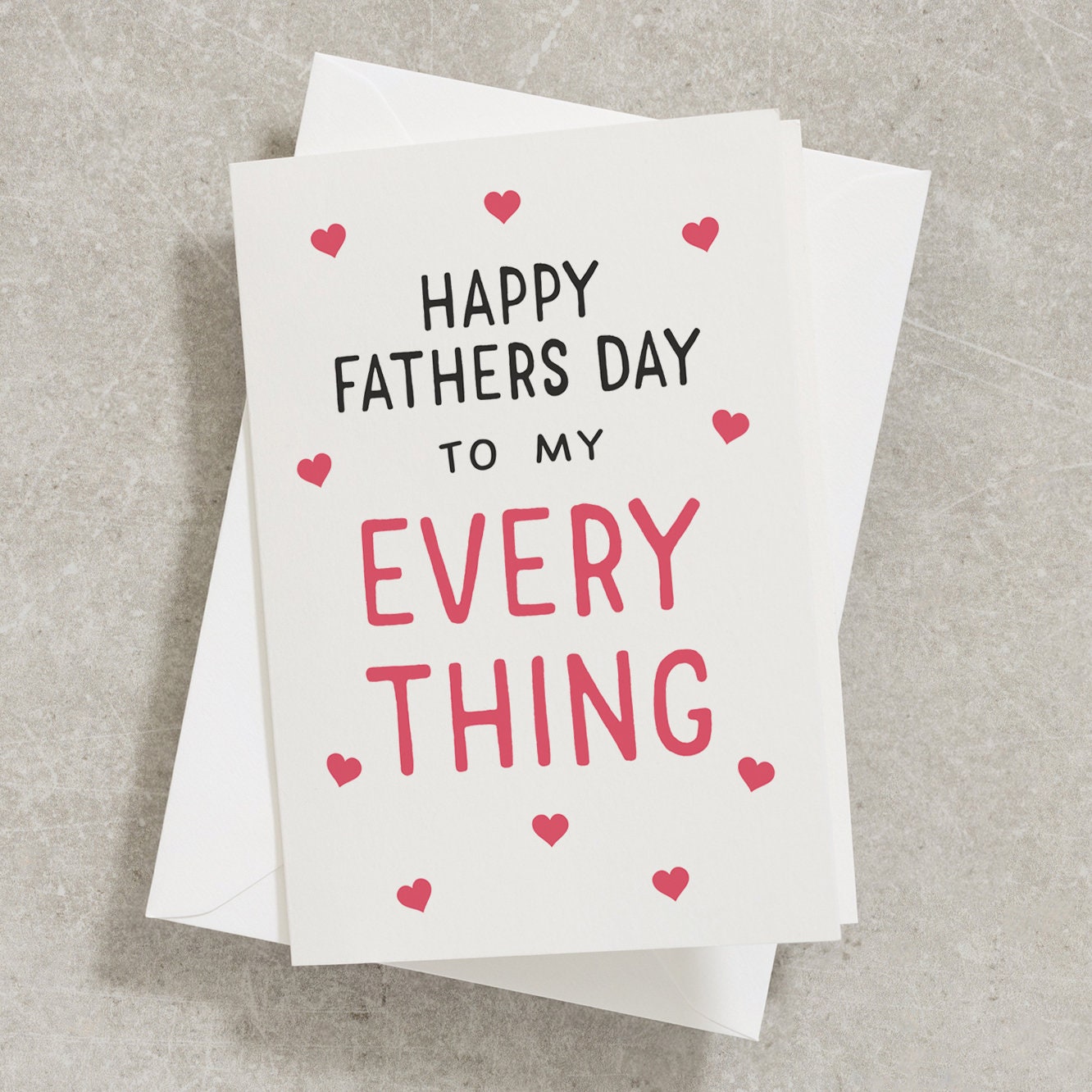 Happy Fathers Day To My Everything, Fathers Day Card From Wife, Fathers Day Card For Husband, Boyfriend, Partner, Simple Fathers Day FC006