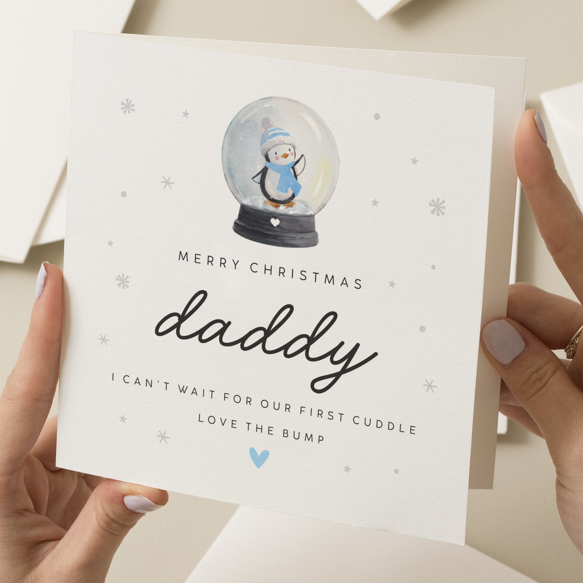 Daddy To Be Christmas Card, Bump Christmas Card, Christmas Card For Dad To Be, Baby Bump First Christmas Card To Daddy, Newborn To Daddy