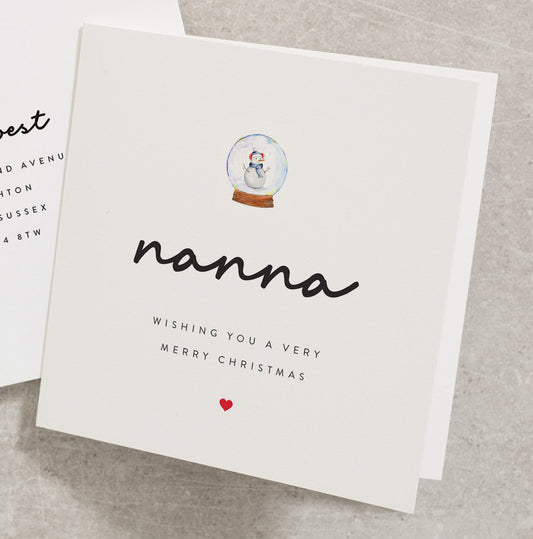 Merry Christmas Nanna Card, Nanna Christmas Card, Christmas Card For Nanna, Nanna Card For Christmas  CC309