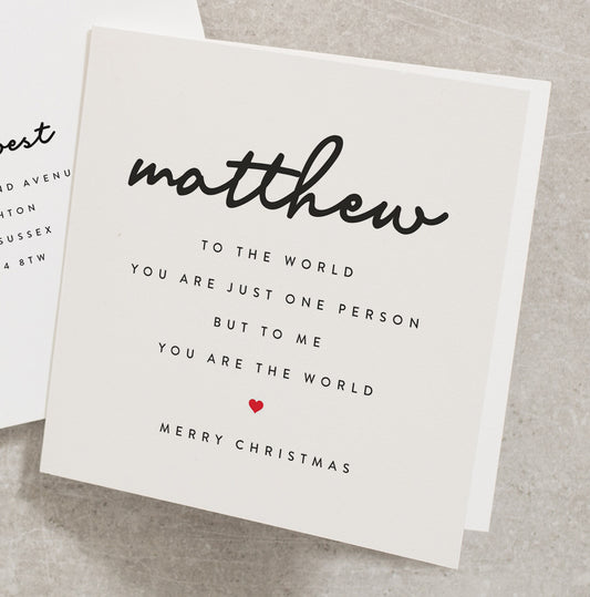 Christmas Card To My Boyfriend, Personalised Christmas Card For Husband, Christmas Card For My Fiancé, Partner Xmas Card CC505