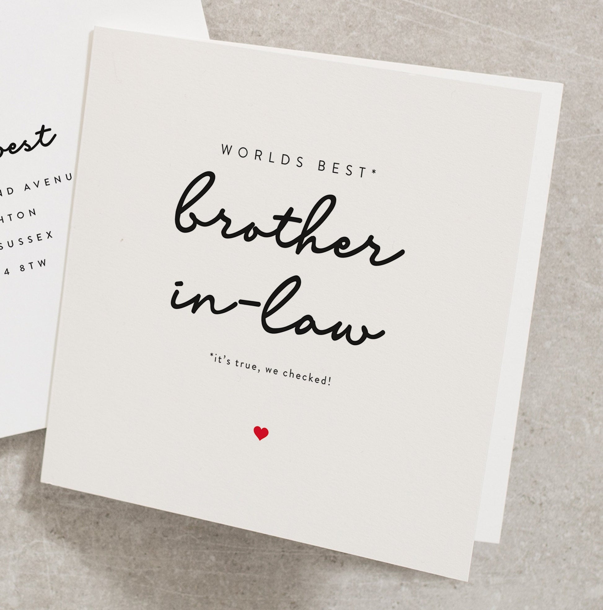 Brother In Law Birthday Card, Worlds Best Brother In Law, Funny Brother In Law Card, Joke Card For Brother In Law, Brother Card BC186