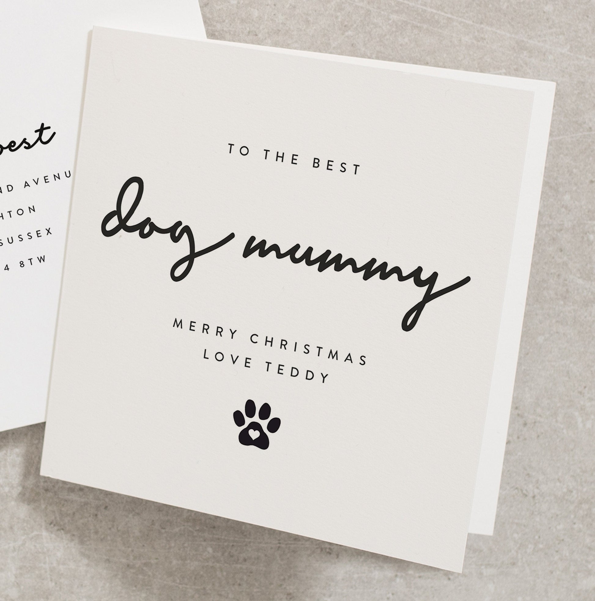 Dog Mummy Christmas Card, Personalisation Christmas Card For Dog Mummy, Xmas Dog Mum Card, Christmas Card For Dog Mummy CC503