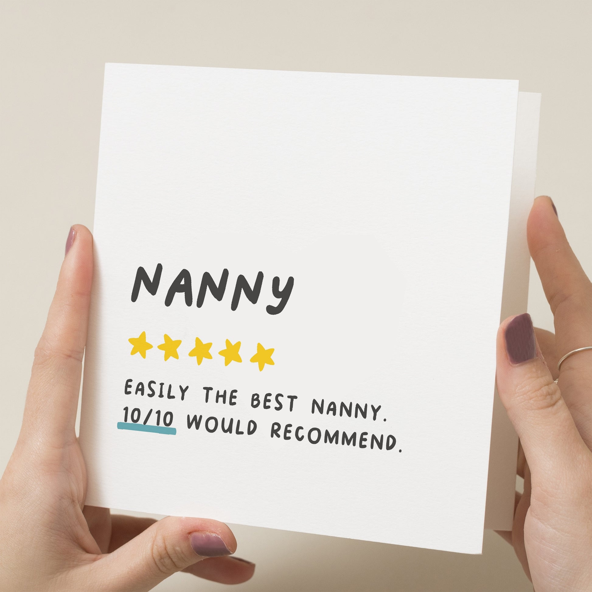 Card For Nanny, Nanny Birthday Card, To Her, Birthday Gift For Nanny, Happy Birthday Nanny, To Nanny, Nanna, Grandma, Nan