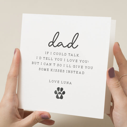 Funny Dog Dad Birthday Card, Personalised Card From The Dog, Joke Dog Dad Card For Fathers Day, Best Dog Dad Ever Card, Card From The Dog