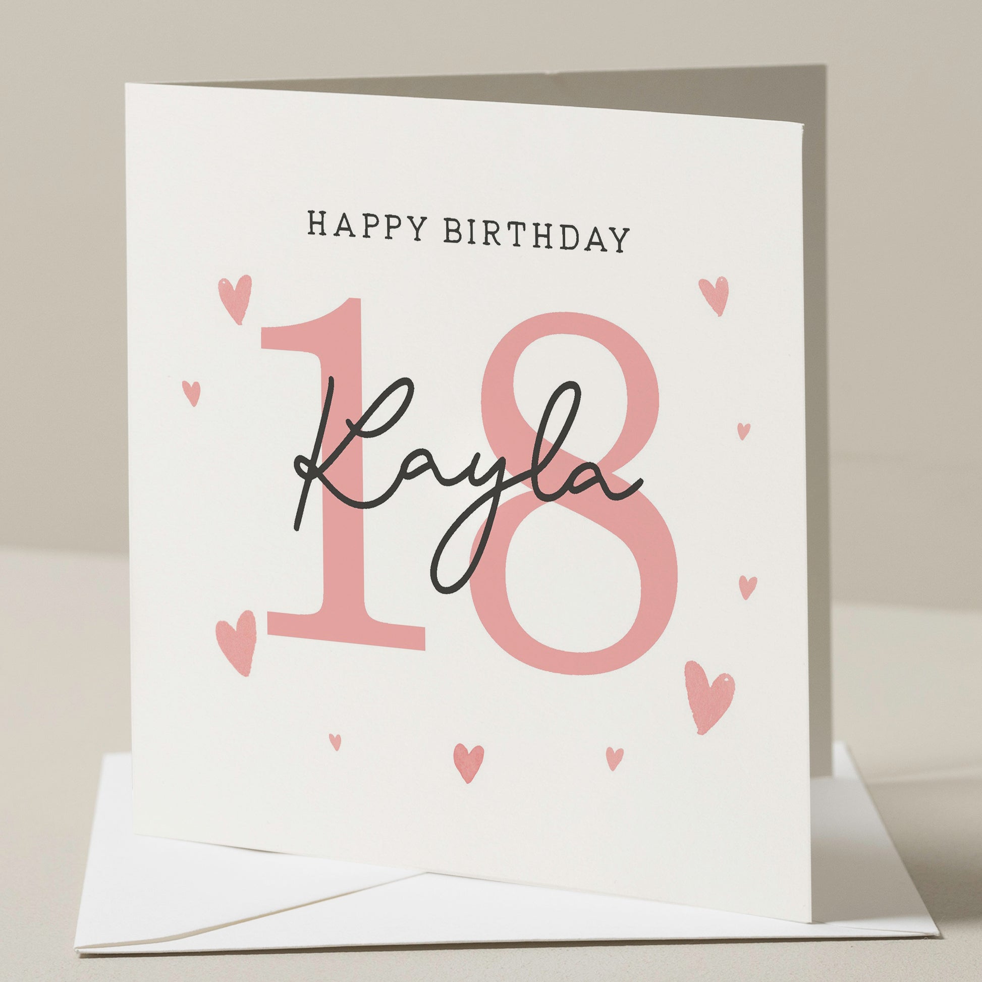 Daughter Birthday Card, Personalised 18th Birthday Card For Granddaughter, Eighteenth Birthday Card, Girl Birthday Gift, For Niece, Friend