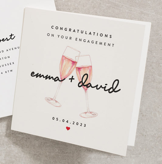 Personalised Engagement Card, Congratulations On Your Engagement Card, Customised Engagement Card For The Future Mr and Mrs EN034