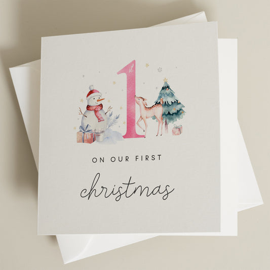 2023 1st Christmas Card, Daughter First Christmas, Christmas Card For Baby Girl, First Christmas Card, Baby 1st Christmas Gift