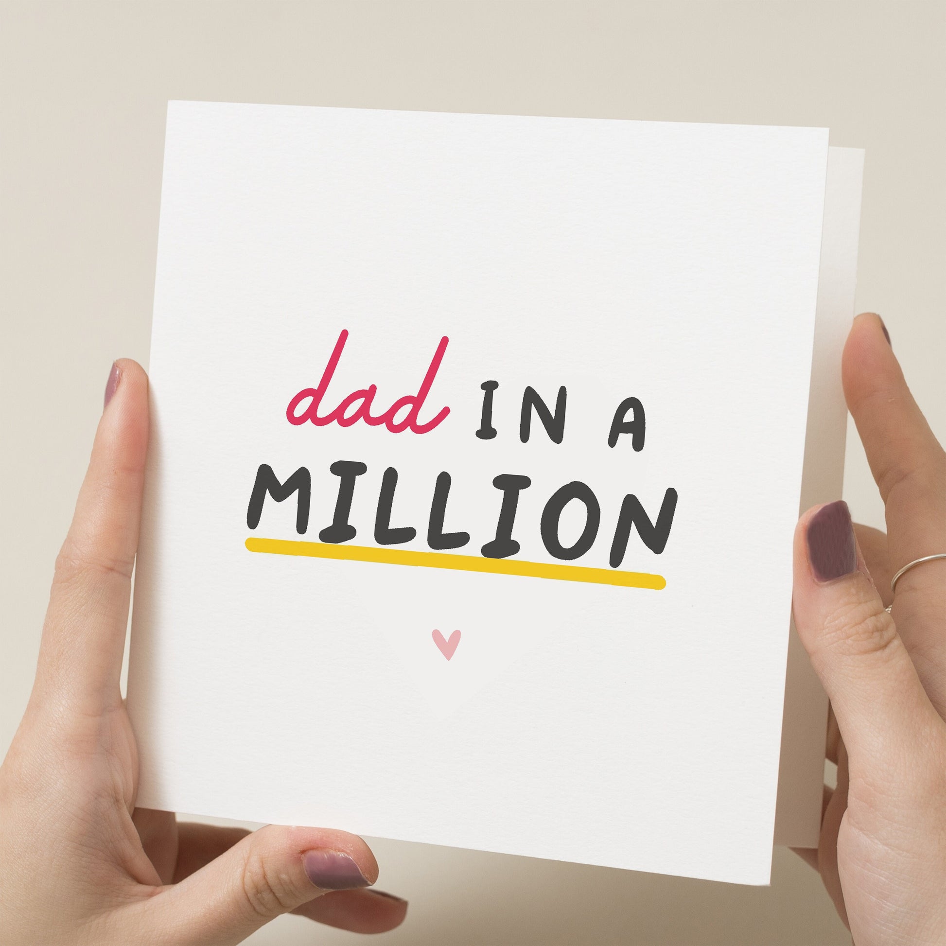 Dad Birthday Card, Birthday Card For Dad, Happy Birthday Daddy Card, Dad Birthday Card From Daughter, For Father, Dad In A Million