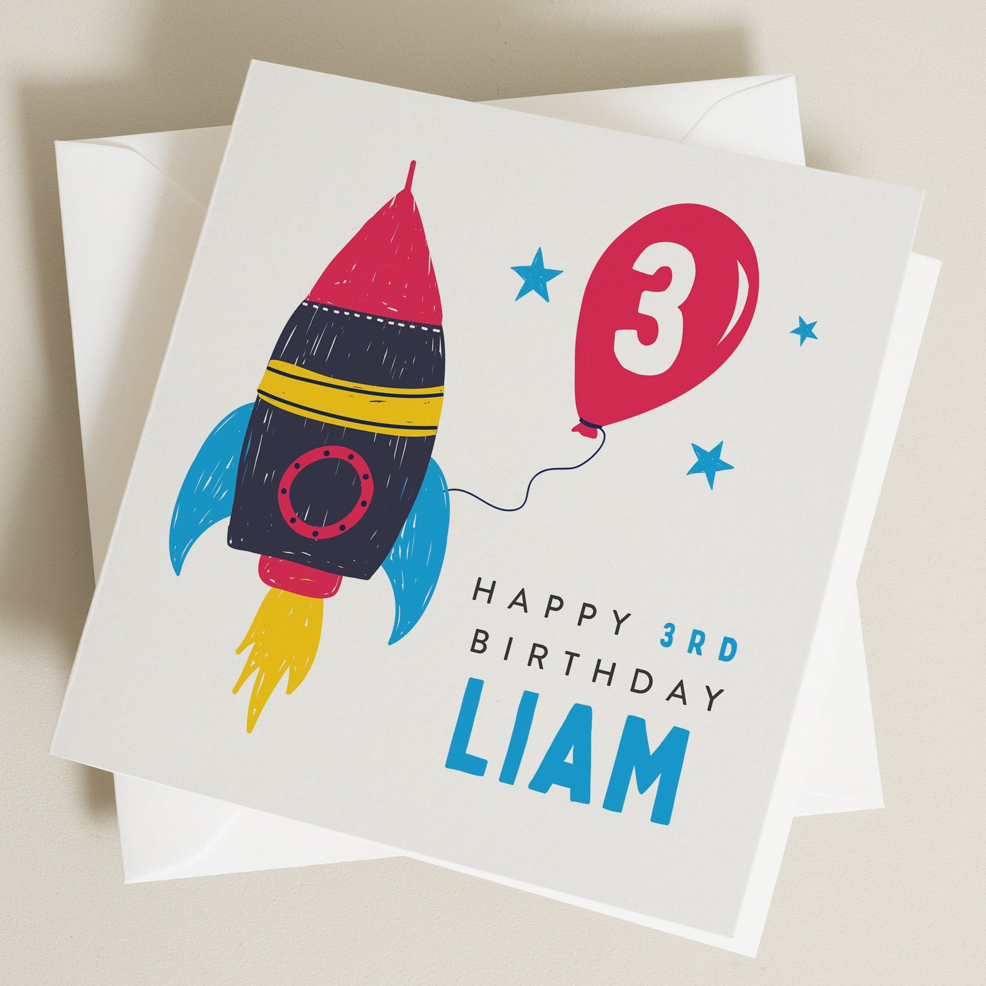 Happy 3rd Birthday Card For Son, Grandson 3rd Birthday Card, 3rd Birthday Card For Nephew, Son Birthday Card, Cute 3rd Birthday Card BC1198