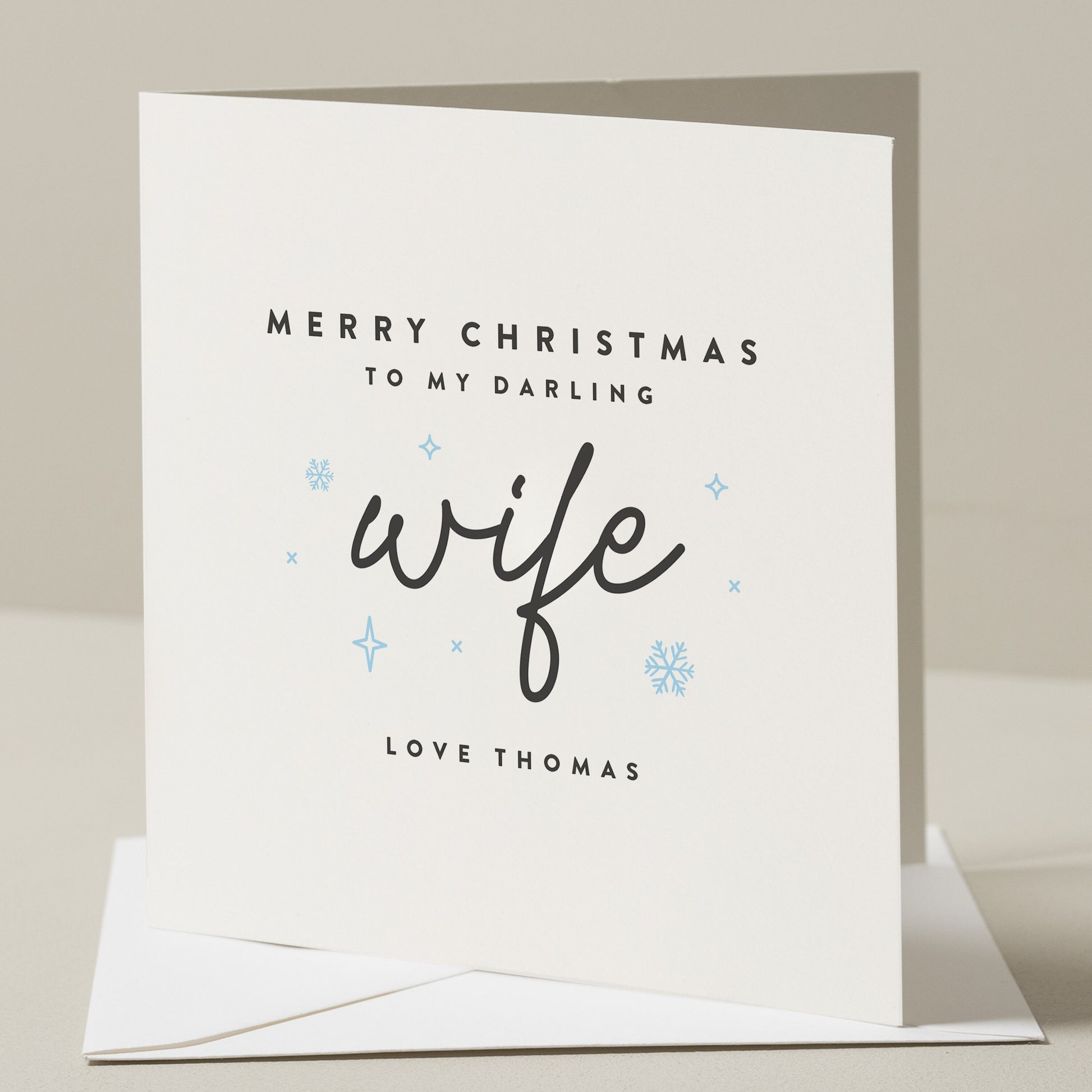 Wife Christmas Card, Merry Christmas Card For Wife, Wife Christmas, Christmas Wife Card, Wife Card For Christmas, Xmas Card Wife, Woman