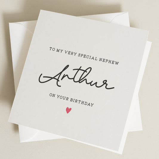 Nephew Birthday Card, Personalised Birthday Card For Him, Personalised Birthday Card For Nephew, Birthday Gift For Him, Birthday Boy