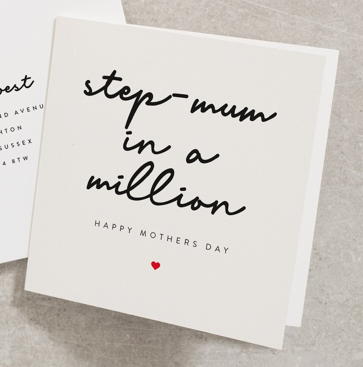 Mothers Day Step Mum Card, Step Mum Gift, Step-Mum In A Million Card, Step Mom Mothers Day, Best Step Mum Card, Step-Mum, Step Mother MD067