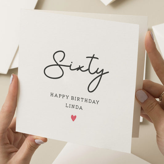 Personalised 60th Birthday Card For Mum, Nan 60th Birthday Card, 60th Birthday Card For Auntie, 60th Birthday Gift For Her, Sixtieth