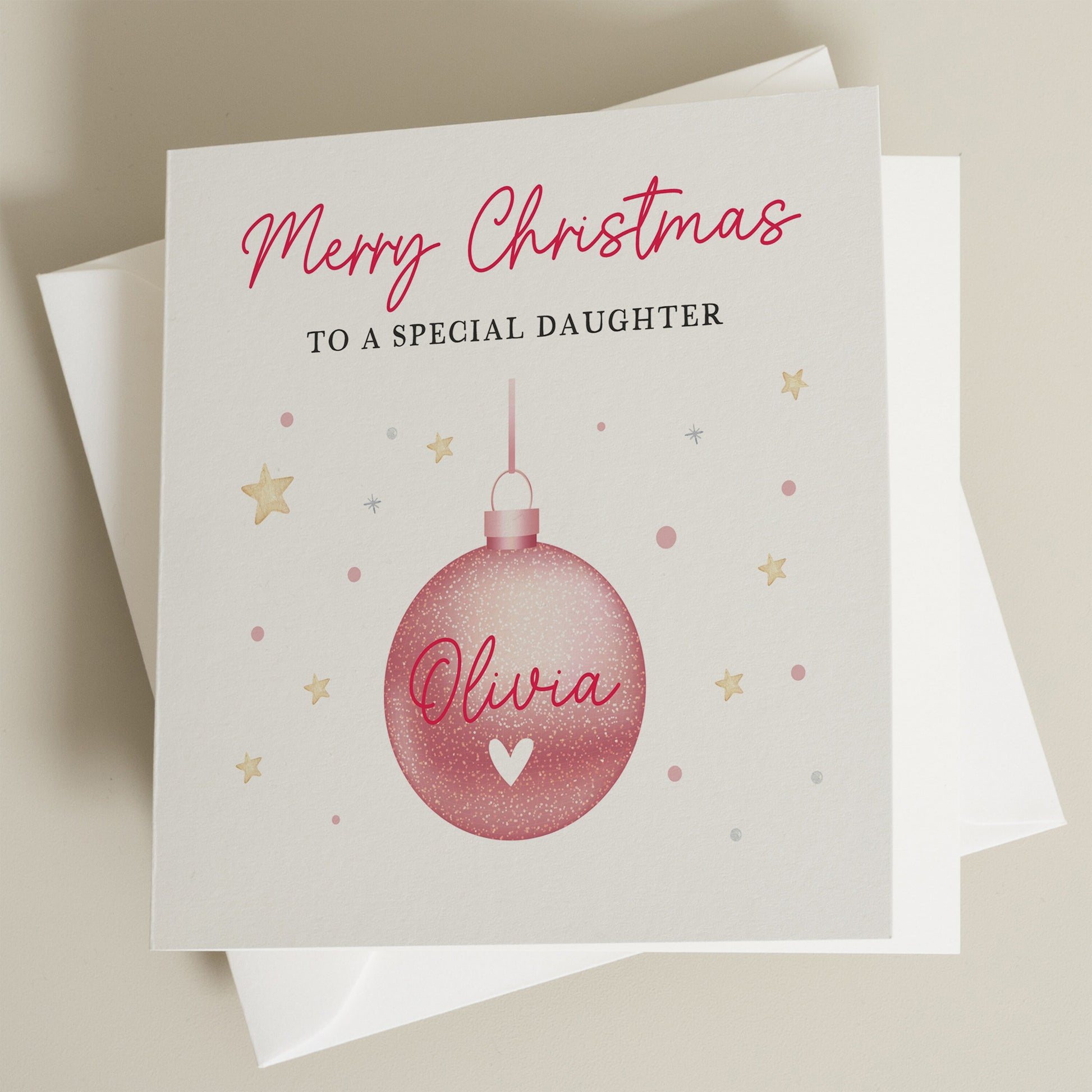 Custom Christmas Card To Daughter, Special Daughter Christmas Card, Christmas Card For Daughter, Xmas Gift For Daughter