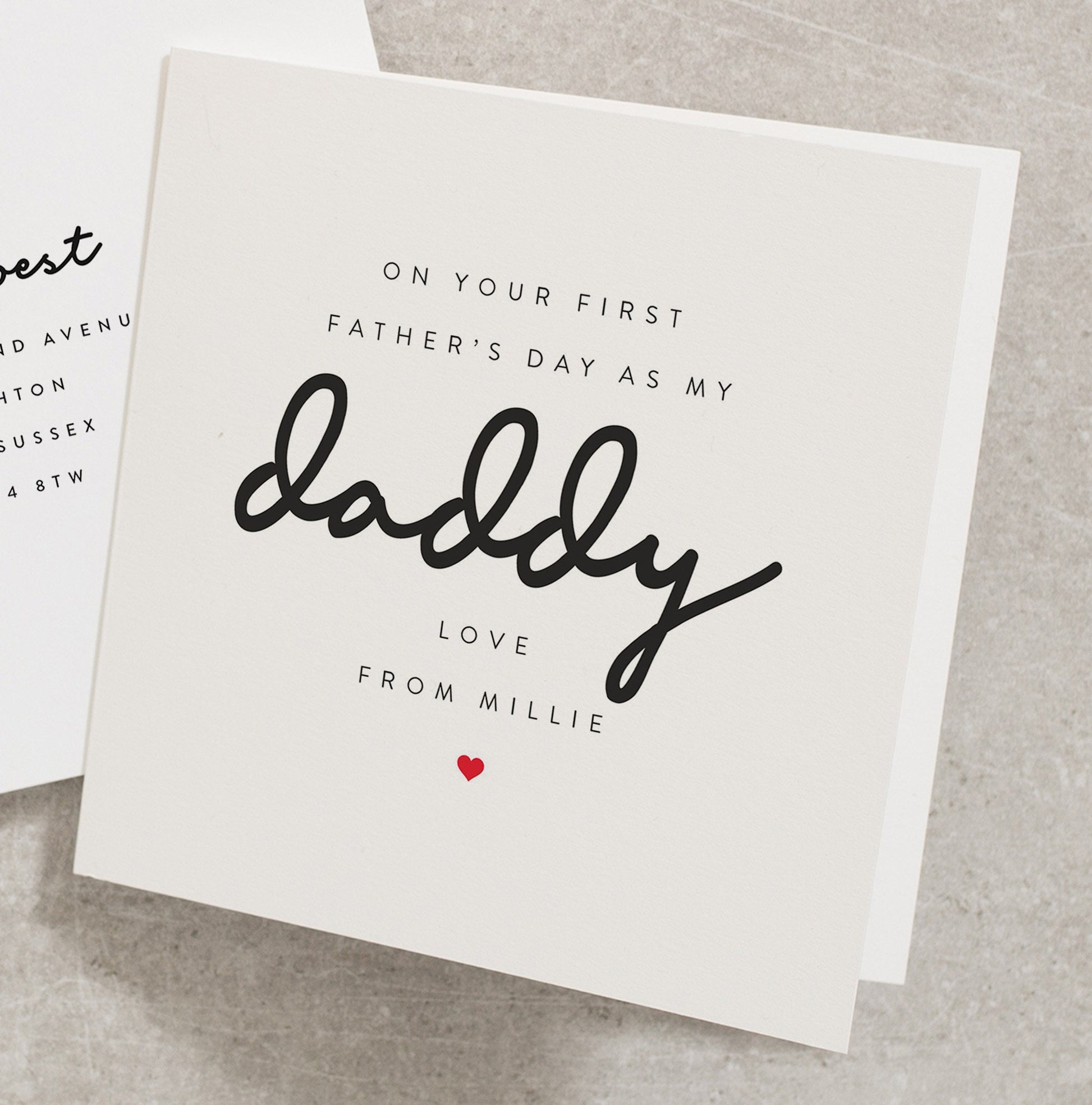 Happy 1st Fathers Day Card As My Daddy, Dad First Fathers Day From The Bump, Baby Newborn, Daddy Fathers Day Gift From Son, Daughter FD068