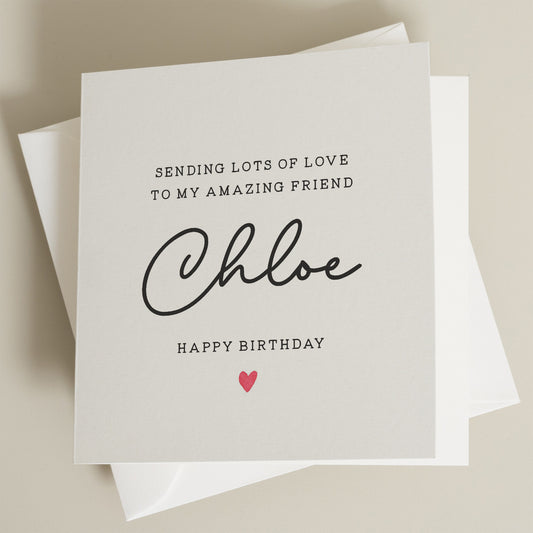 Birthday Card For Friend, Personalised Friend Birthday, Happy Birthday Amazing Friend Card, Personalised Birthday Card, Friend Birthday Gift