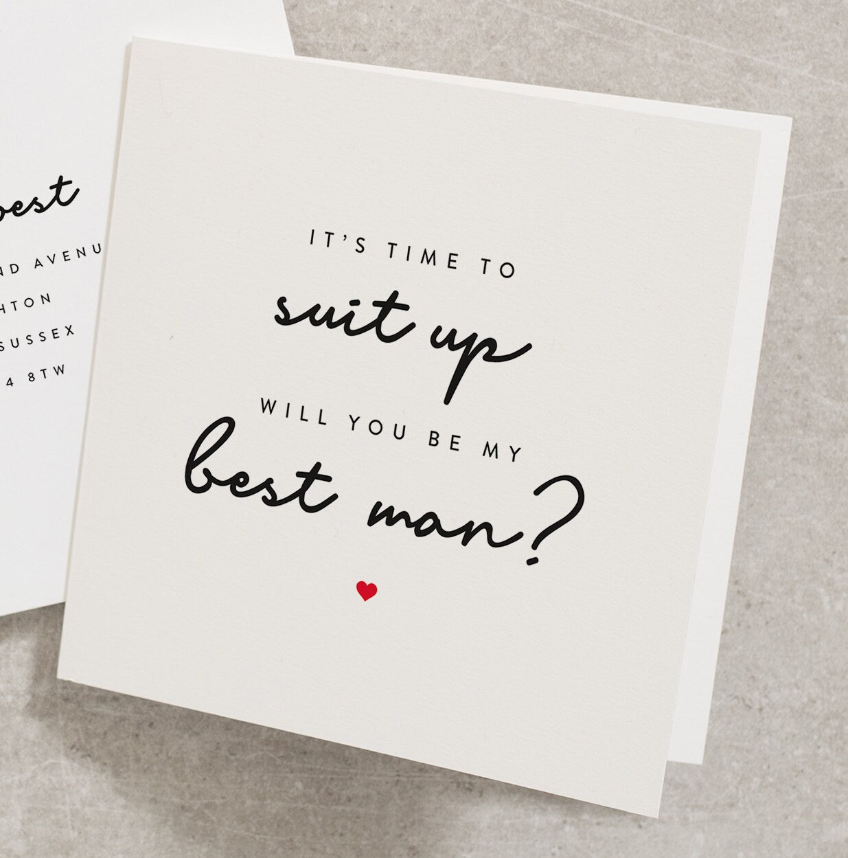 Time To Suit Up, Groomsman Card, Best Man Card, Will You Be My Card, For Him, Suit Up Best Man, Includes Envelope And Wax Seal WY024