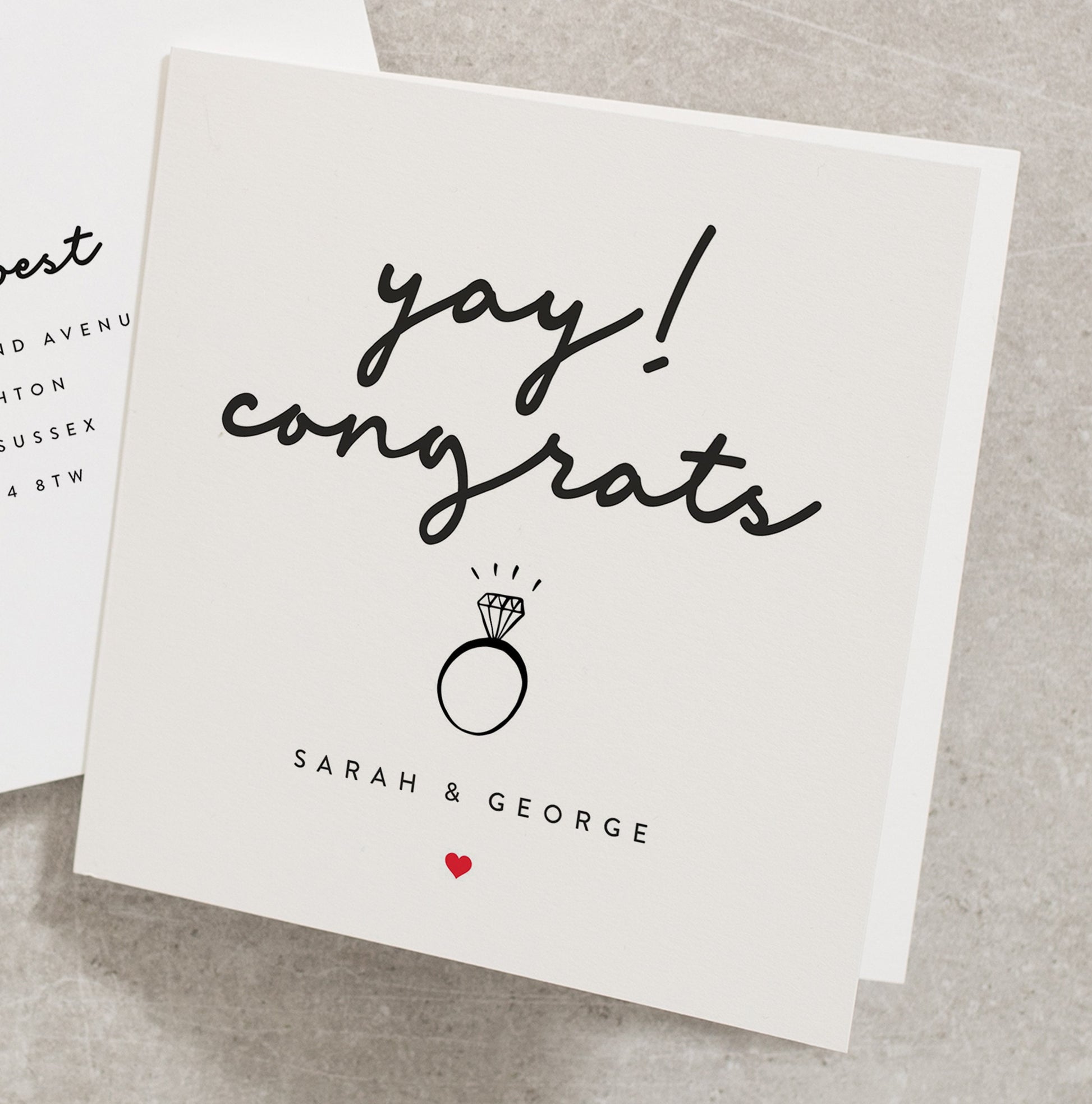 Engagement Congratulations Card, Personalised Card For Engagement, Congratulations On Your Engagement Card, The Big Day Card EN009