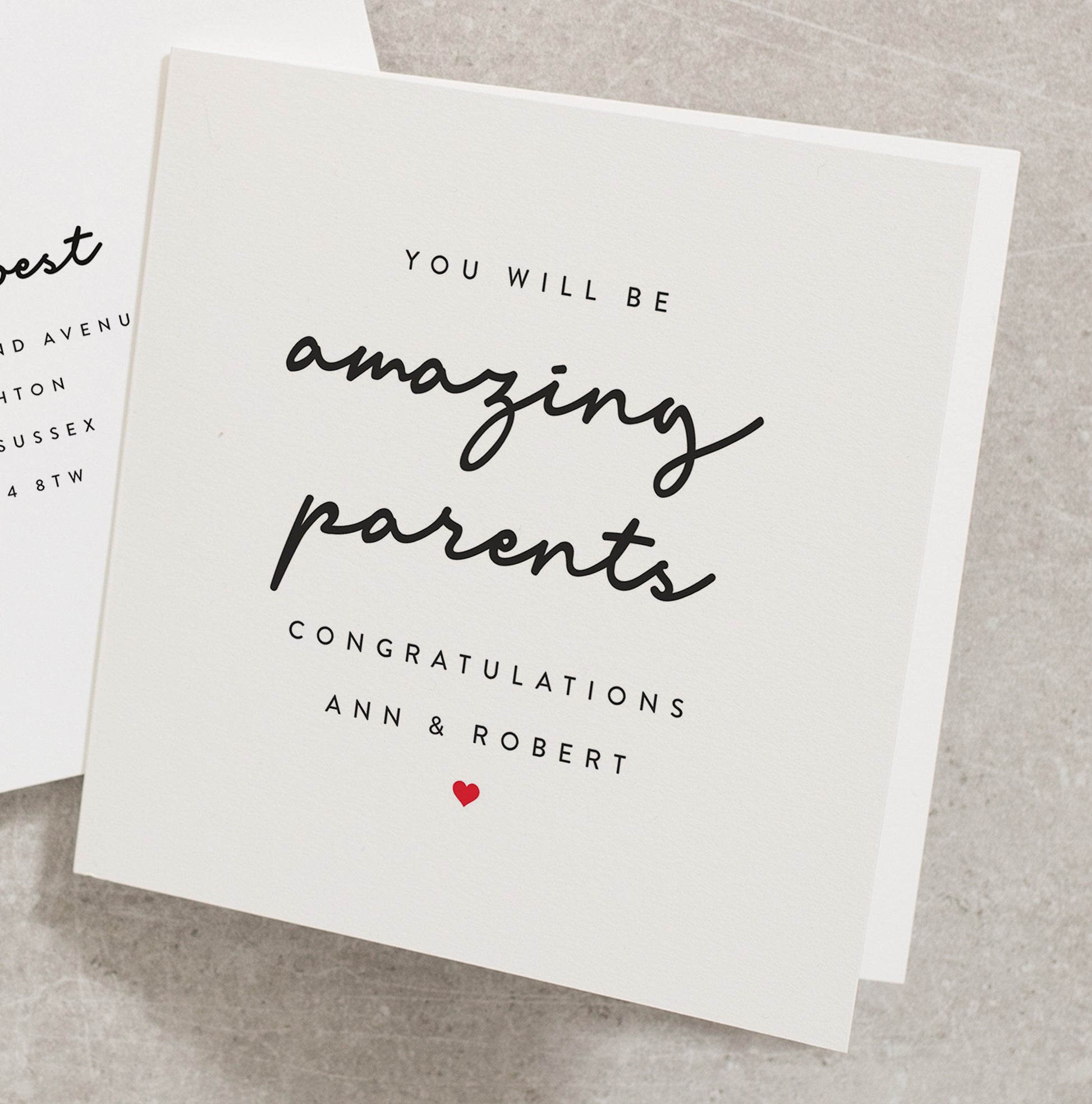 Baby Announcement Pregnancy Card, You Will Be Amazing Parents Pregnancy Card, Personalised Pregnancy Card For Couple PG001