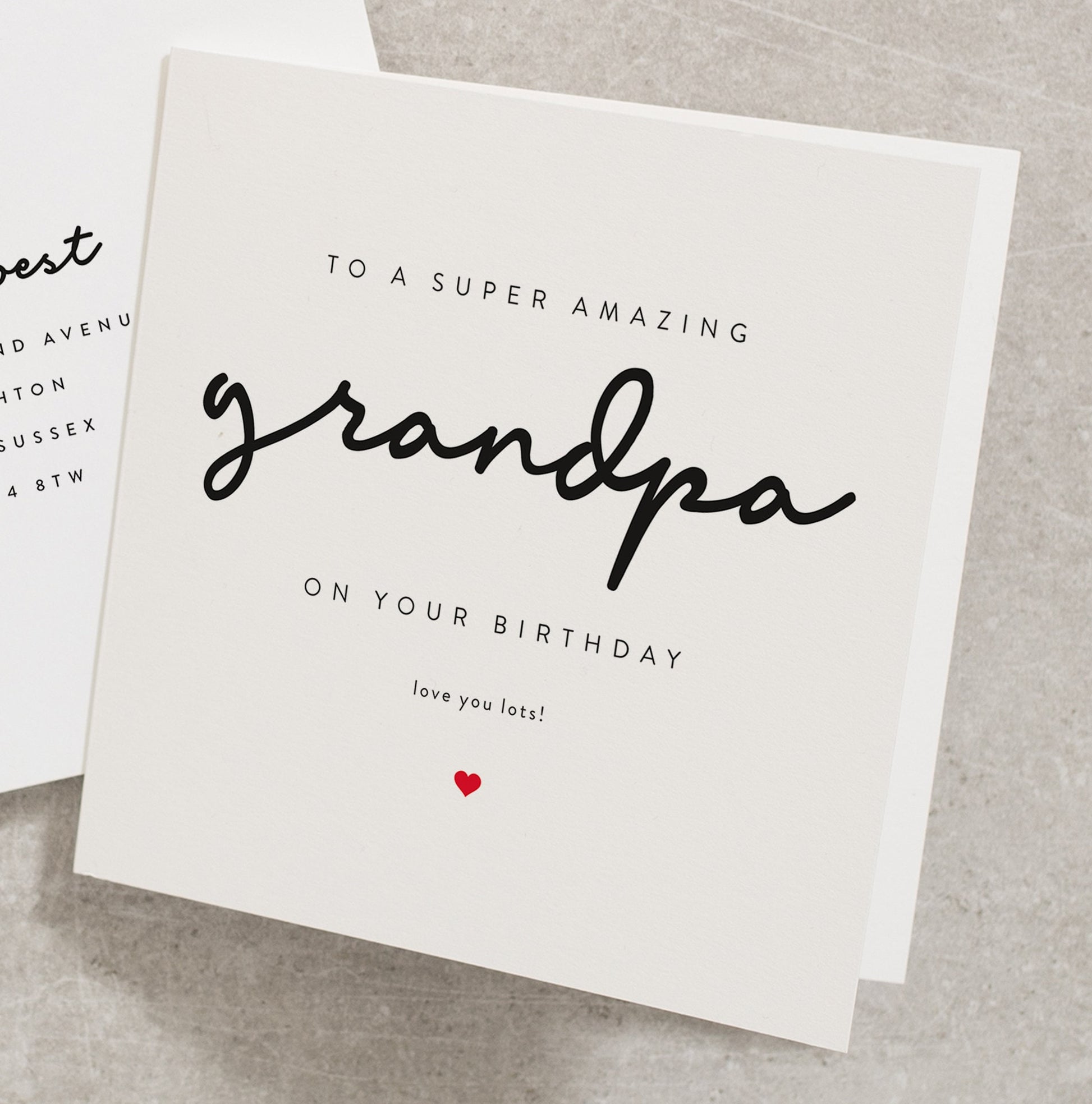 Super Amazing Grandpa Birthday Card, Birthday Card For Him, Grandpa Card, Personalised Birthday Card For Grandad, Papa, Fathers Card BC261