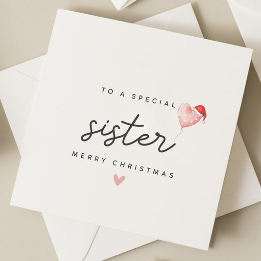 Christmas Card For Sister, Sister Christmas Card, Special Christmas Card For Sister, Christmas Card Sister, Sister Xmas Card