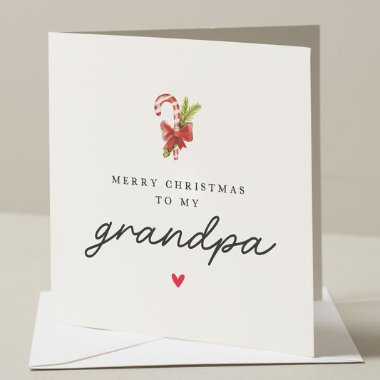 Merry Christmas Pops, Christmas Card For Grandad, Dad Christmas Card, Family Christmas Card, For Grandad, Dad, To Pops, Xmas Gift