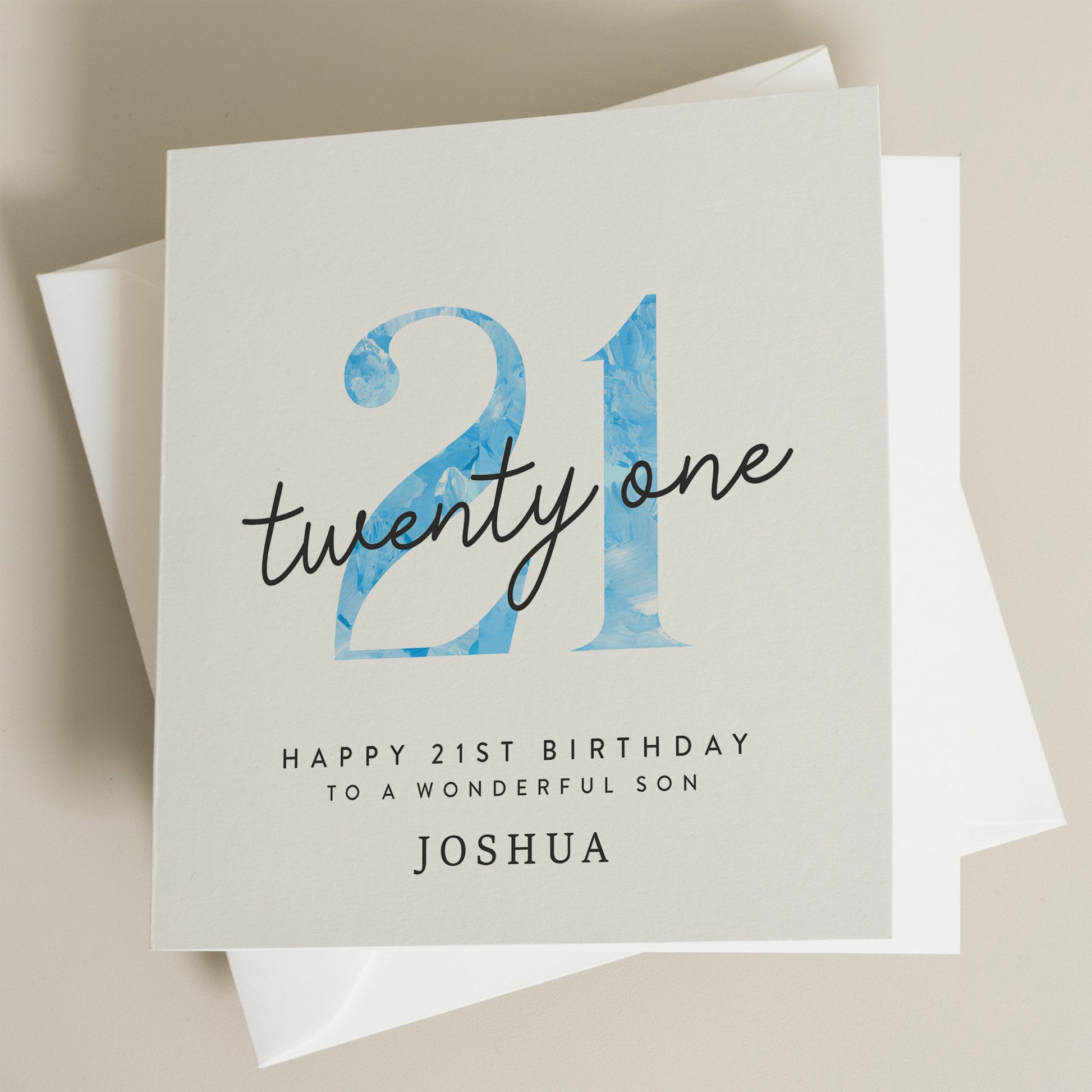 Personalised 21st Birthday Card For Son, 21st Birthday Card, Birthday Card For Grandson, Nephew 21st Birthday Card, Boyfriend Card