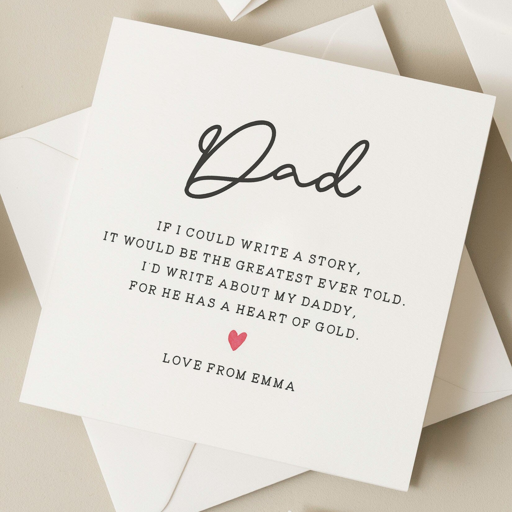 Dad Poem Fathers Day Card, Poem Card For Dad, Cute Fathers Day Card For Him, Fathers Day Card From Son, Daughter Fathers Day Gifts