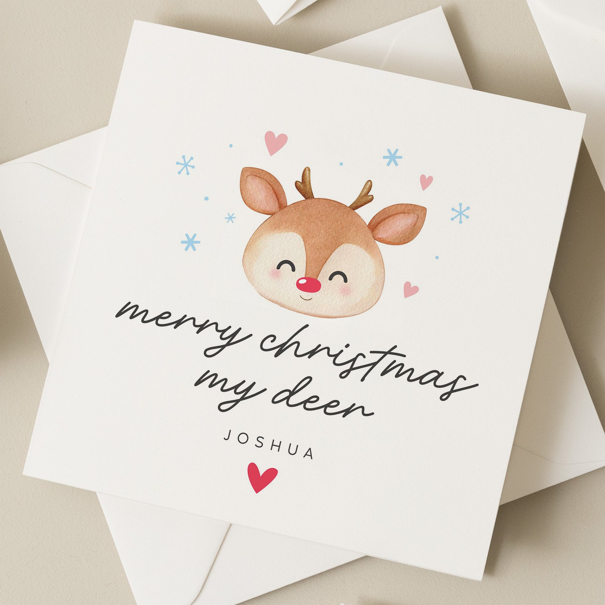 Merry Christmas My Deer Card, Cute Boyfriend Christmas Card, Husband Christmas Card, Girlfriend Christmas Card, Wife Christmas Card, Xmas