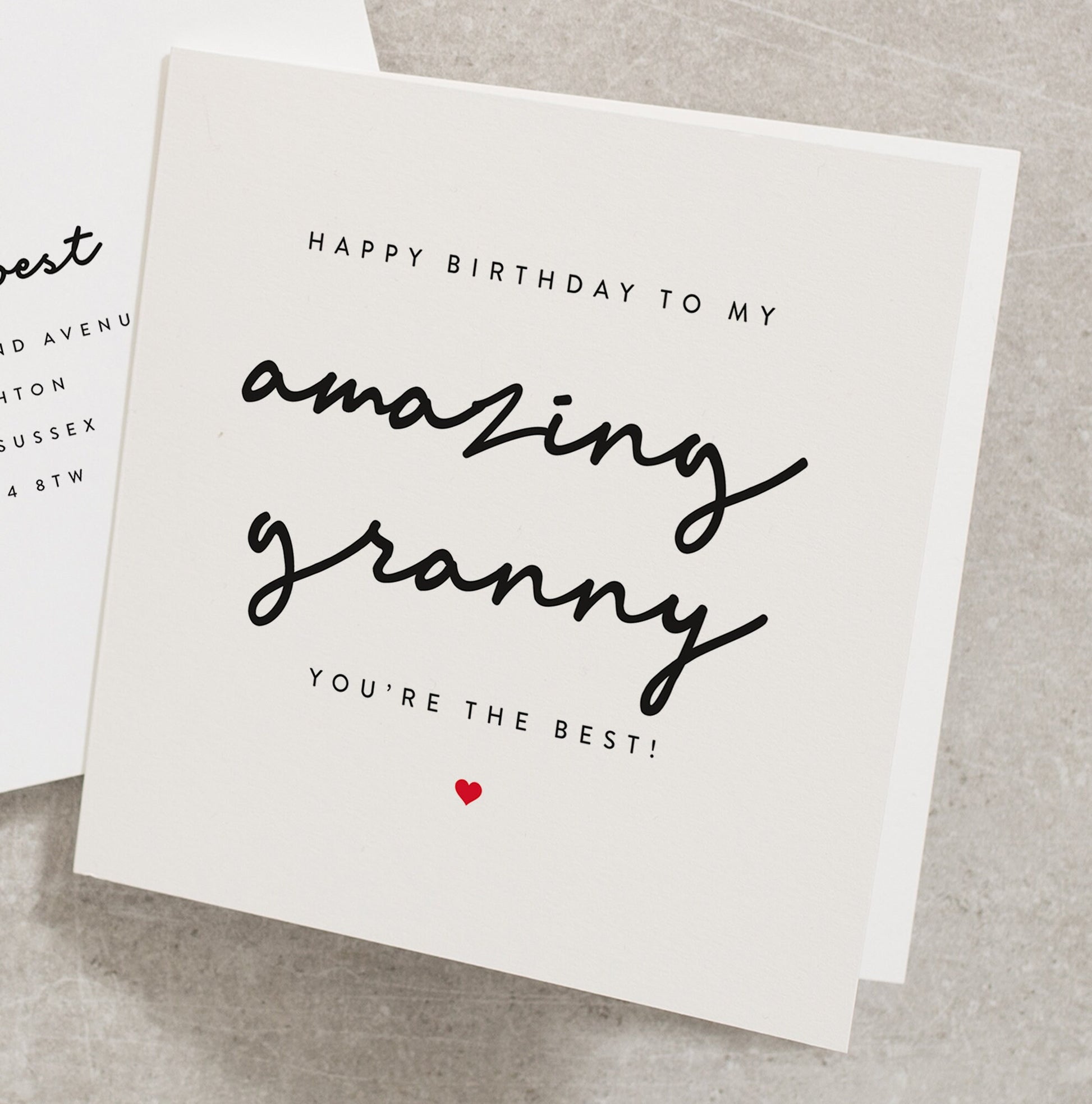 Personalised Birthday Card For Granny, Happy Birthday To My Amazing Nanna, Birthday Card For Grandma, Birthday Card Nan  BC222