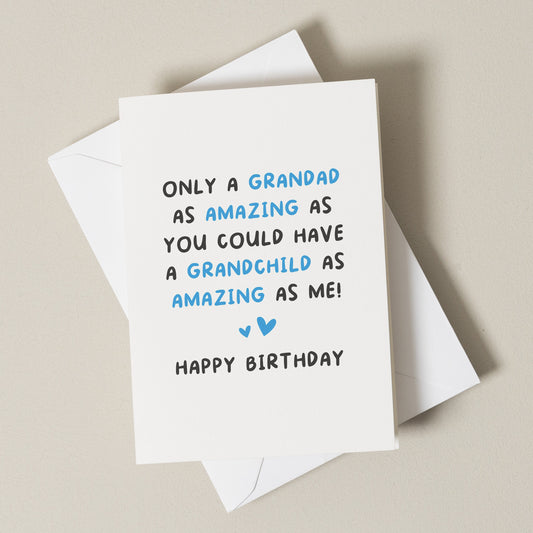 Funny Grandad Card, Birthday Card For Grandad, Amazing Grandad Birthday Card, Card For Grandad, Grandpa, Pops, Papa, Card From Grandchild