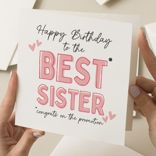 Sister Birthday Card, Best Sister Card, Gift For Sister, Simple Birthday Card For Her, Best Friend Card For Sister, Gift, For Her