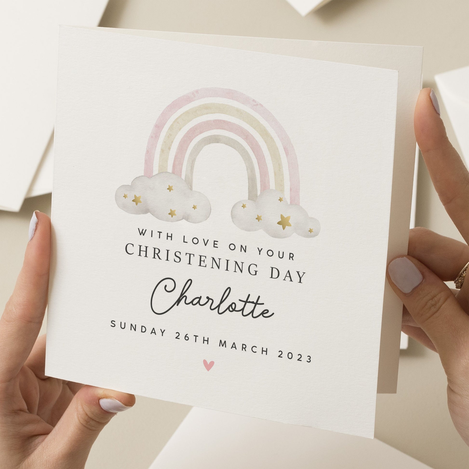 Christening Card For Goddaughter, Baby Girl Christening Card, Niece Christening Card, Naming Day Card, Baptism Card For Girl