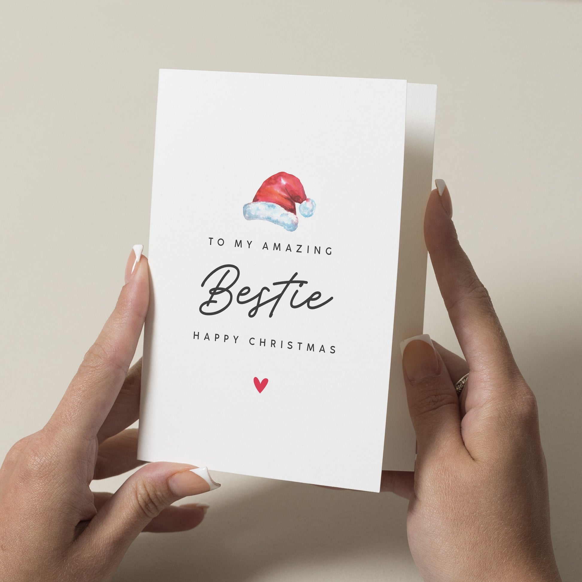 Christmas Card to My Bestie, Best Friend Christmas Card, Gift For Best Friend Christmas, Woman Friend Christmas Card, Xmas Gift, For Her