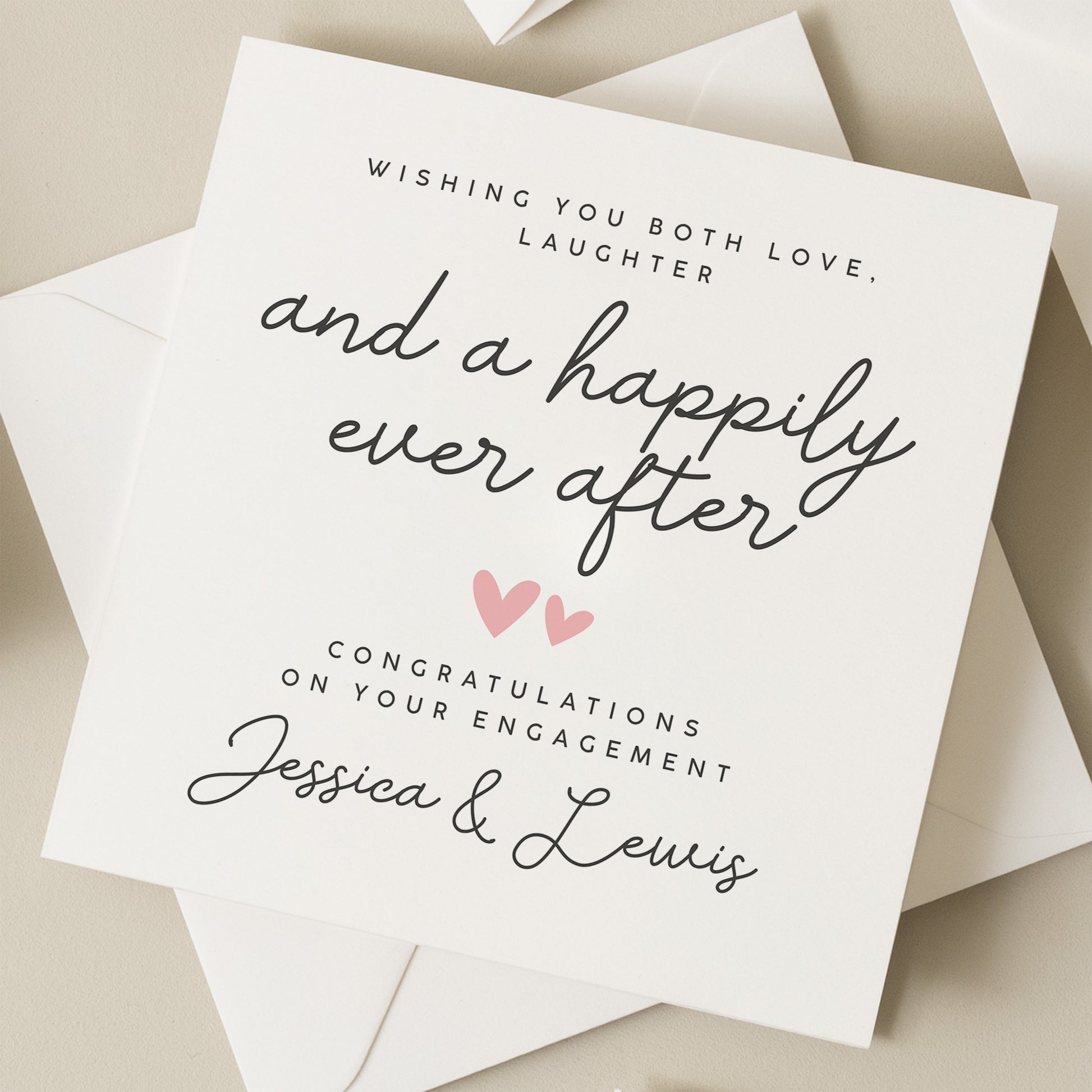 Engagement Card, Congratulations on Your Engagement Card, Simple Engagement Cards, You&#39;re Engaged Card, Happily Ever After, Friend, Family