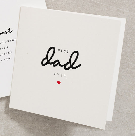 Best Dad Ever Birthday Card, Card For Dad, Amazing Dad Fathers Day Card, 1st Dads Birthday Card For Him, Birthday Dad Greeting Card FD026