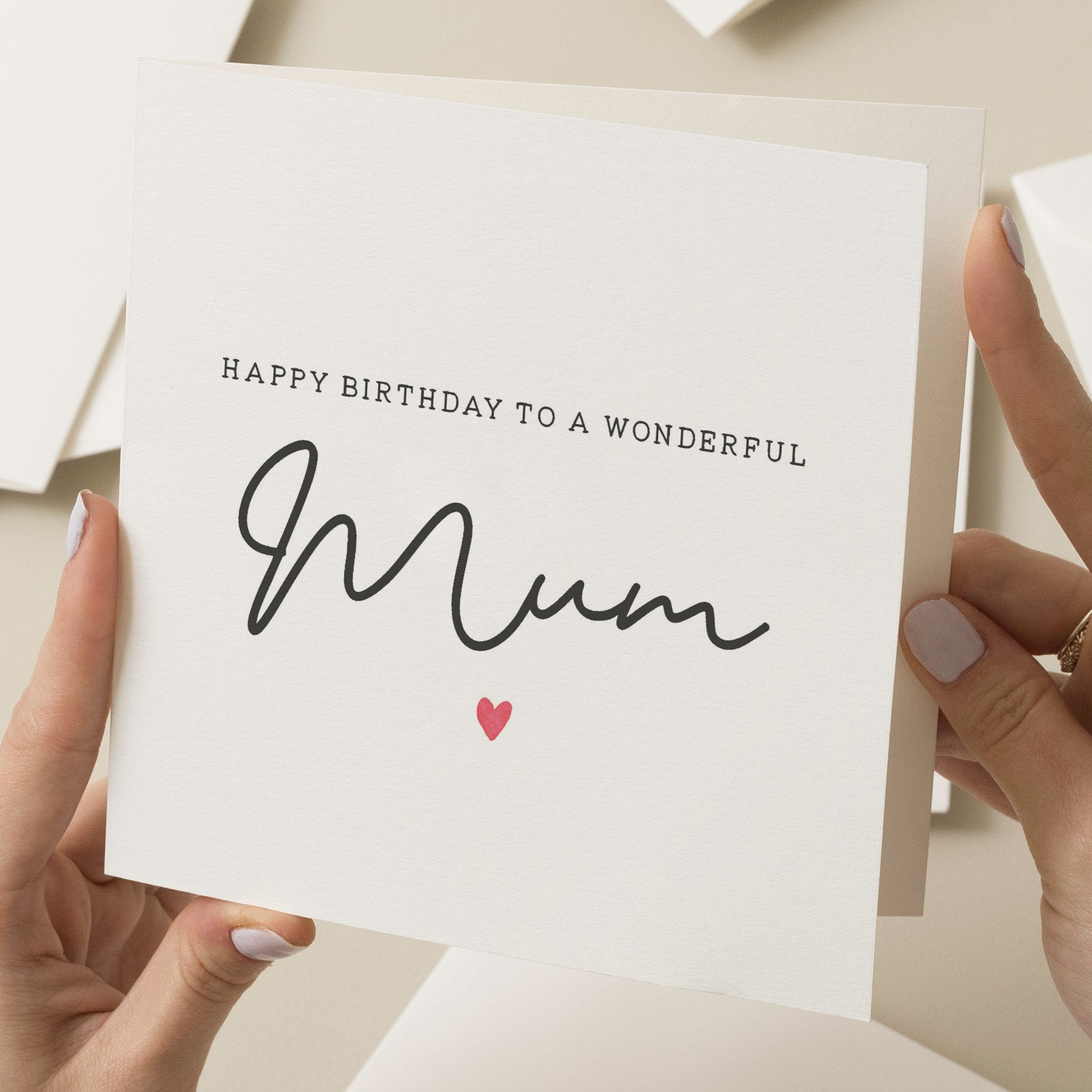 Birthday Card For Mum, Wonderful Mum Birthday Card, Birthday Card For Mummy, Happy Birthday Mum, Birthday Mum Gift, Simple Card To Mum