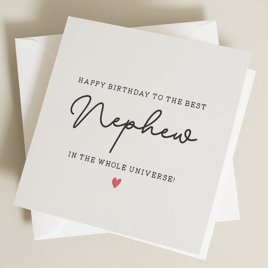 Birthday Gift For Nephew, Birthday Card For Nephew, Best Nephew Birthday Card, Birthday Gift For Him, Birthday Boy, Simple Birthday Card