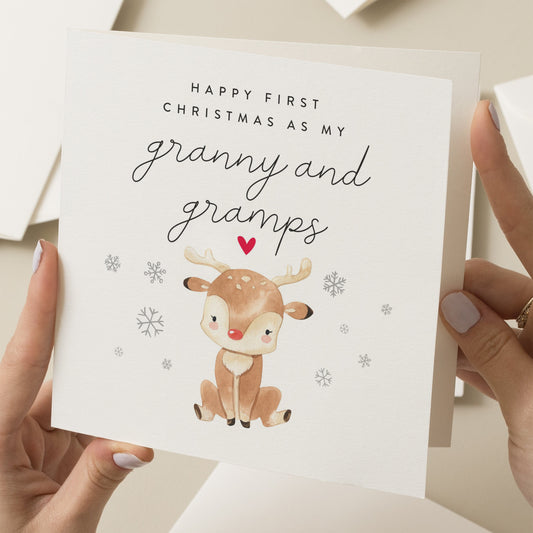 First Christmas As Grandparents, 1st Christmas Nan And Grandad Card, Nana and Pops Christmas Card, Christmas Card, Grandparent Gift