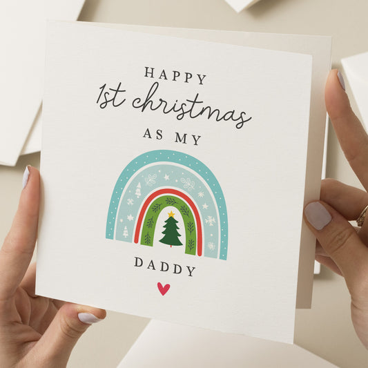 Dad Christmas Card, First Christmas As My Dad, Dad&#39;s First Christmas, Newborn Christmas Card, Christmas Card, Dad 1st Christmas, Daddy