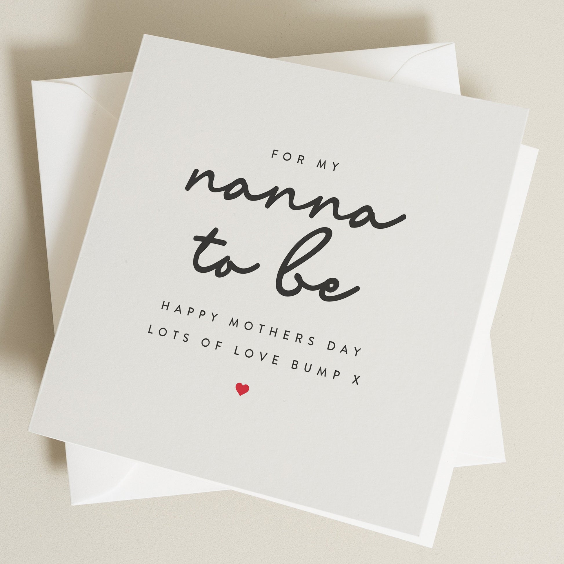 For My Nanna To Be, Happy Mothers Day From Bump, Nana To Be Mothers Day Card, For Gran To Be, Personalised Card, Nanna To Be MD049