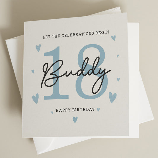 Personalised 18th Birthday Card, For Dad, 18th Birthday Card For Him, 18th Birthday Card For Uncle, 18th Birthday Gift For Him, Eighteenth