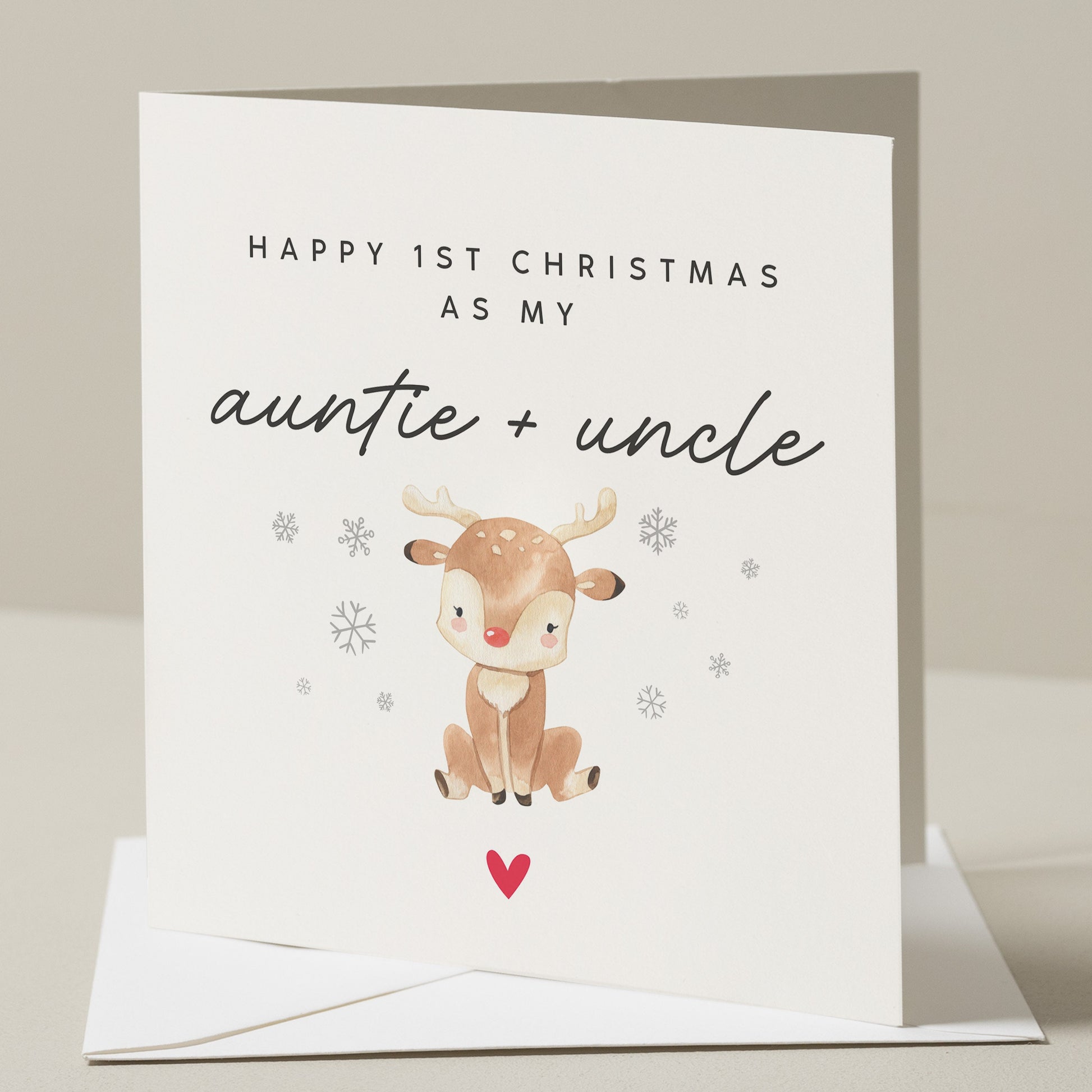 Happy First Christmas As My Auntie And Uncle, Christmas Card For Auntie and Uncle, Xmas Card, Aunt And Uncle Christmas Gift