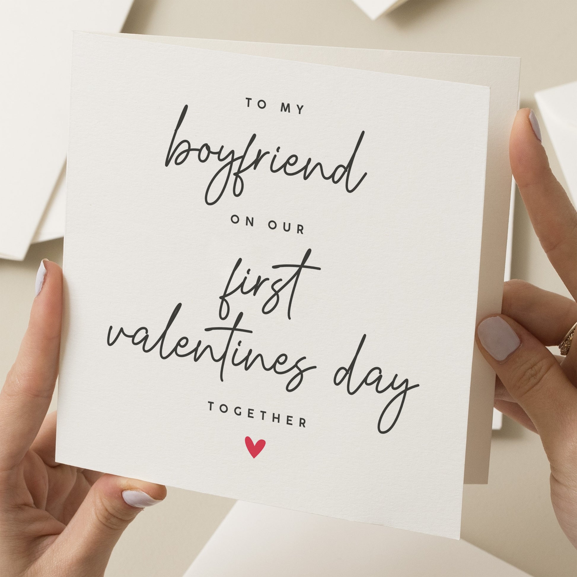 Boyfriend First Valentines Day Card, First Valentines Together Boyfriend Card, 1st Valentine Card For Him, Romantic Card For Him, Man