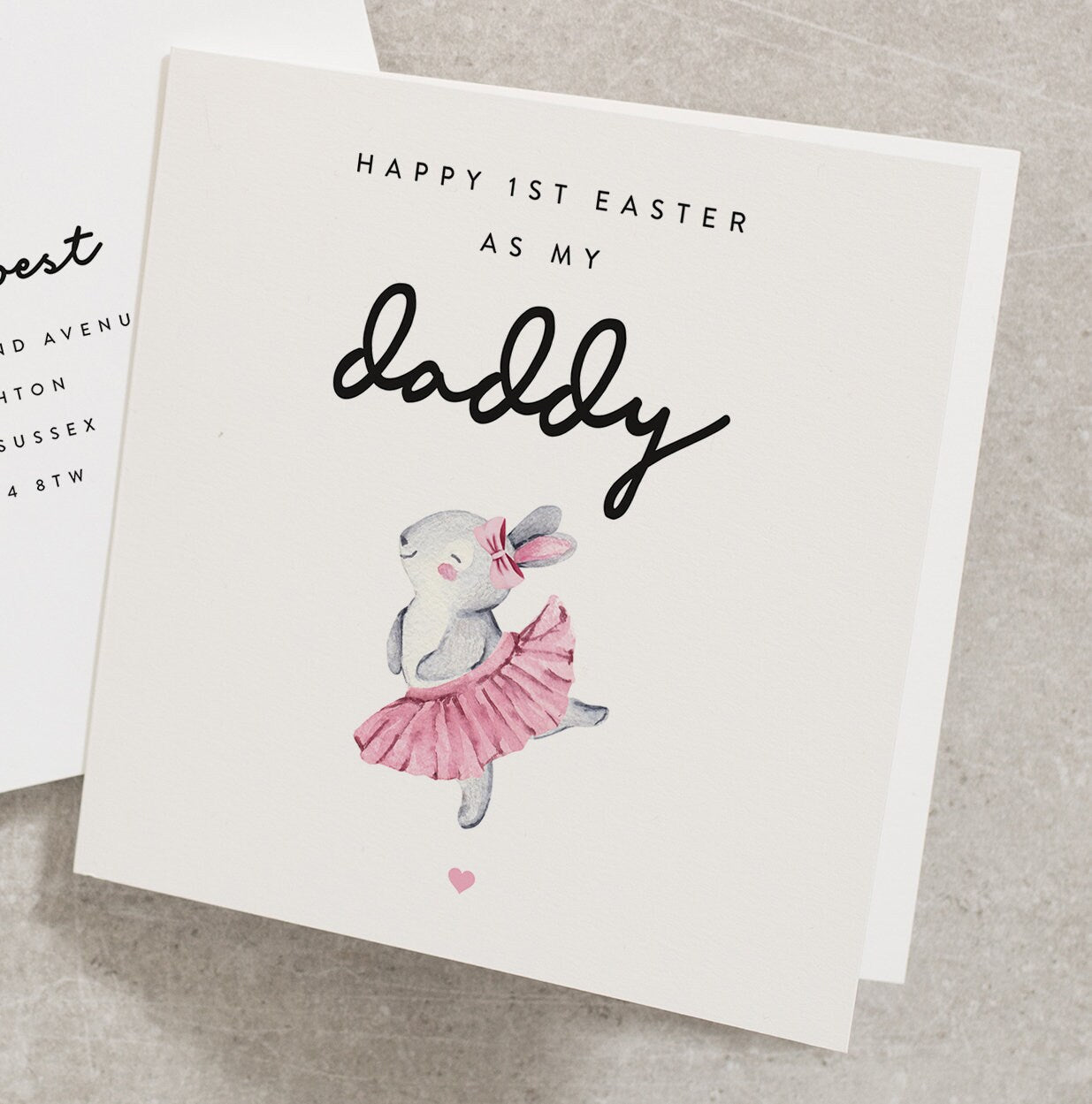 Daughter Daddy Easter Card, Happy 1st Easter As My Daddy, Baby Easter Card For Daddy, Easter Card From Child, From Baby, New Born EC023