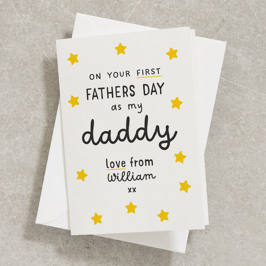 Happy 1st Fathers Day Card As My Daddy, Dad First Fathers Day From The Bump, Baby Newborn, Daddy Fathers Day Gift From Son, Daughter FC007