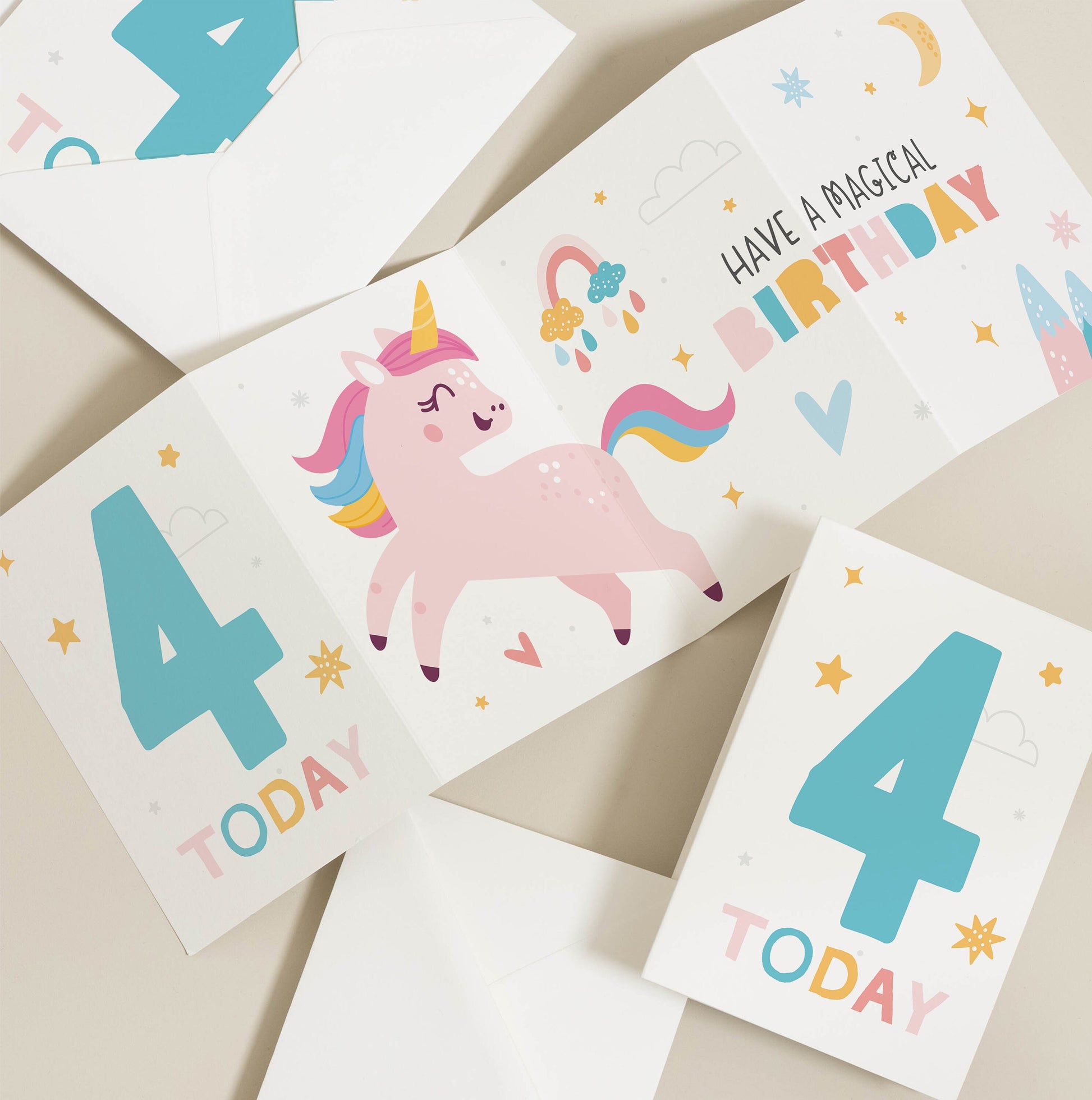 Unicorn Birthday Card For Daughter, Personalised Unicorn Birthday Card, Birthday Card For Granddaughter, Cute Birthday Card For Her BC1299